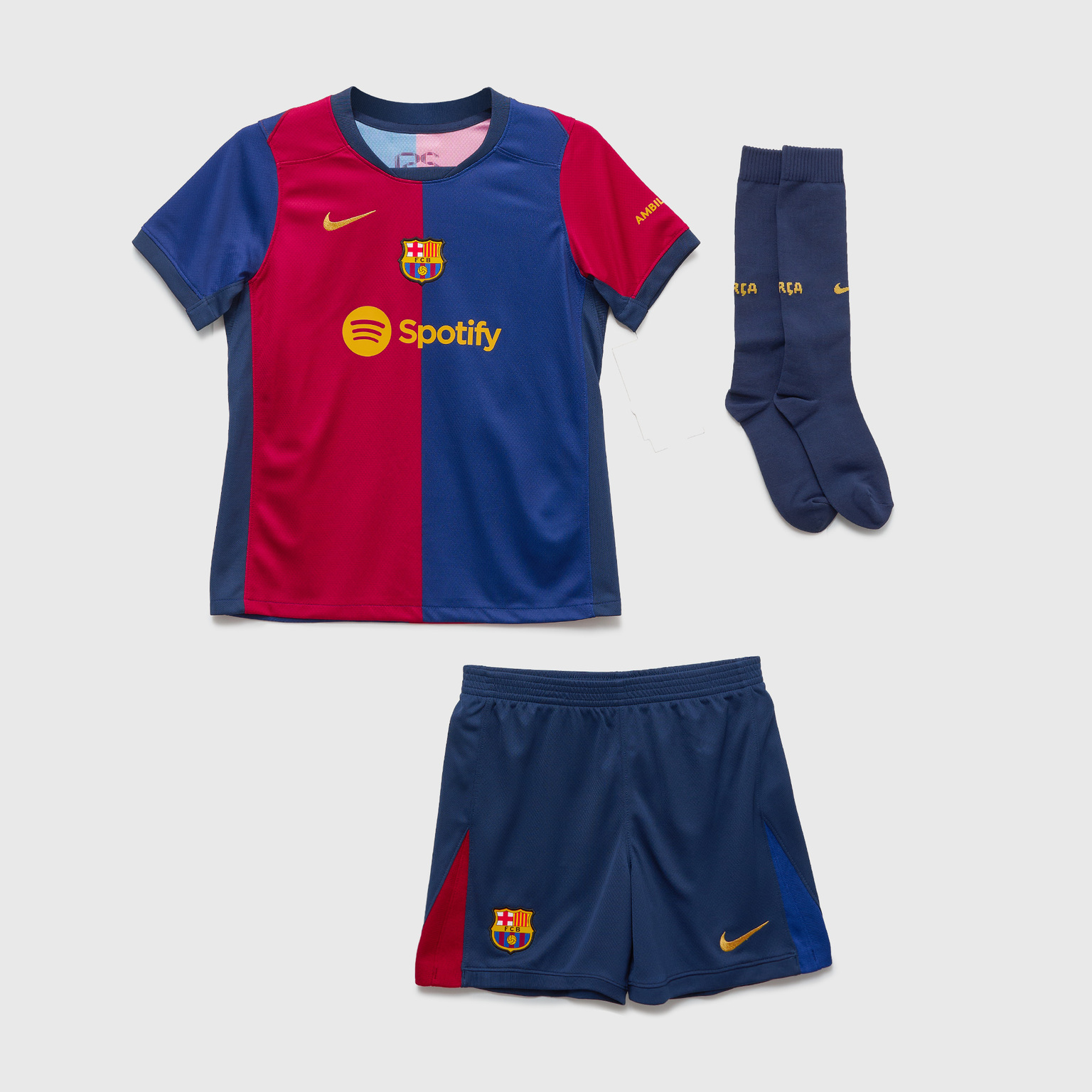 Комплект детской формы Nike Barcelona сезон 2024/25